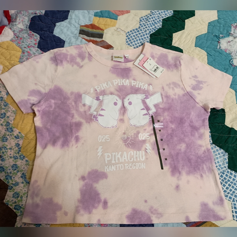Pokemon Pikachu Lavender and Pink Tie Dye